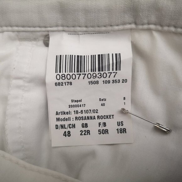 Raphaela by Brax Proform Slim Ladies Size 18R Rosanna Rocket Off White Pants - Picture 5 of 14